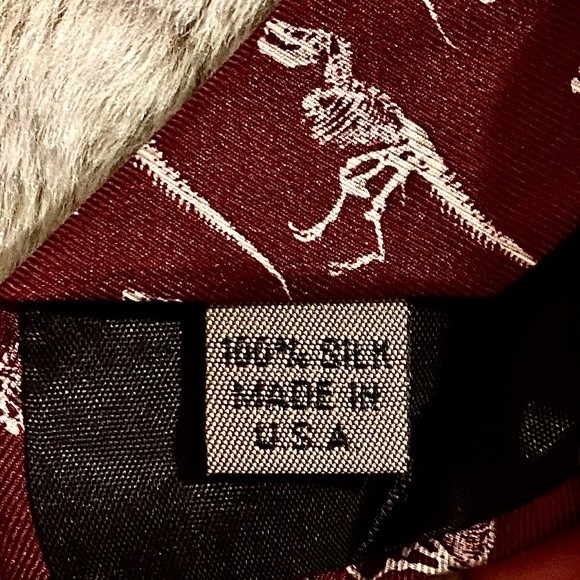 Dinosaur Skeleton Silk Tie - Picture 2 of 3